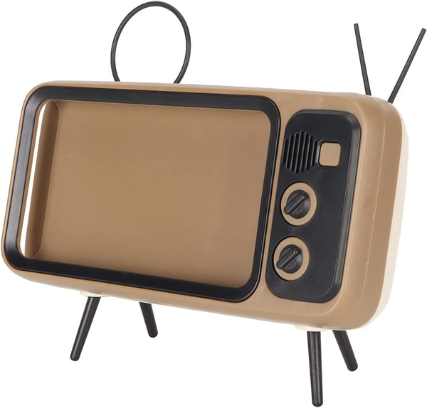 Hztyyier Phone Holder Desk Mobile Phone Bracket TV Phone Holder Retro TV Desktop