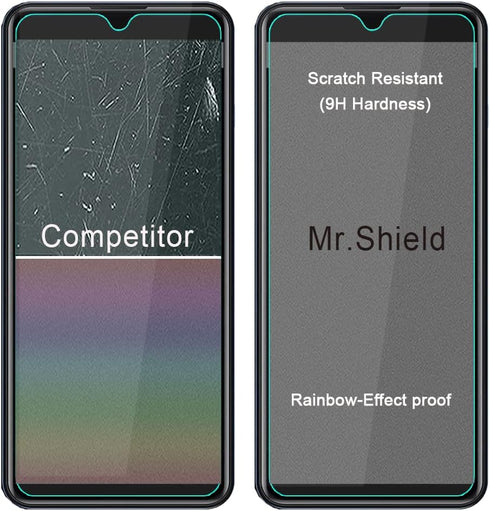 Mr.Shield Screen Protector for RAZ Memory Cell Phone - 3-Pack Tempered Glass, Japan Glass with 9H Hardness