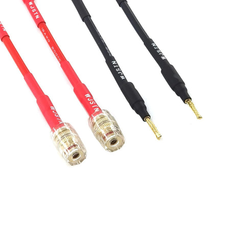 Flex Pin Banana Plugs to 4mm Female Banana Jack Speaker Audio Adapter for Amplifier Speaker Sound Systems (4 Pack)