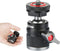 Mini Ball Head with 1/4" Hotshoe Mount Adapter, 360° Rotatable Aluminum Tripod Head for DSLR Cameras