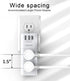 QINLIANF USB Outlet Extender Surge Protector, Multi Plug Power Strip with 3 USB Ports