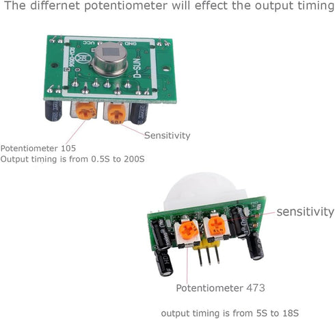 5 Pack HC-SR501 Pir Motion IR Sensor Body Module | Infrared for Arduino