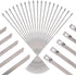 Swpeet 50Pcs 14 Inch Stainless Steel Exhaust Strap Wrap, Coated Locking Cable Zip Ties
