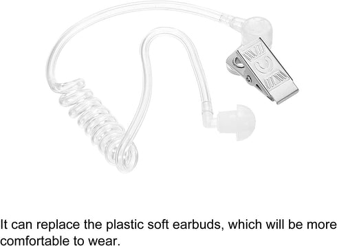 MECCANIXITY Ear Piece Headset Earpiece, Agent Secret Earpiece Costume Prop, Replacement Acoustic Tube for 2-Way Radio