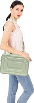 MOSISO Waterproof Laptop Shoulder Bag for MacBook Pro 14 inch 2023/2022/2021, Shockproof Carrying Case, Antique Green