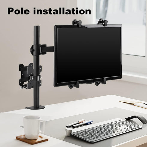 Pholiten Adjustable Thin Client Mini PC Mount Bracket, CPU VESA Under Desk and Monitor Arm Computer Holder