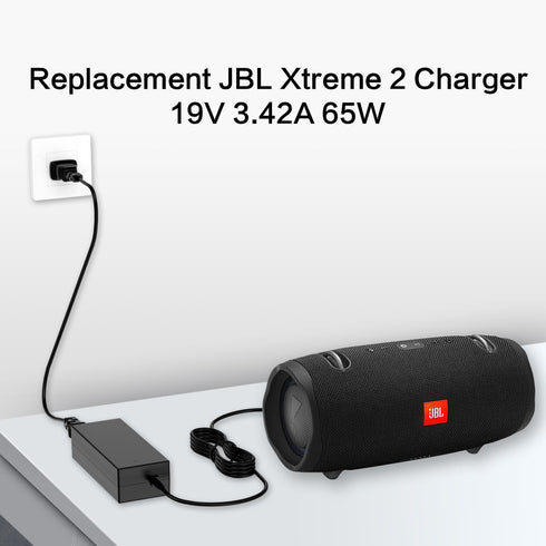Replacement 19V 65W Charger for JBL Xtreme 2 - for JBL Xtreme Portable Wireless Bluetooth Speakers, Black, Blue, Red