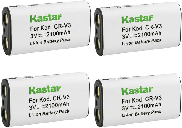 Kastar CR-V3 Battery 4-Pack Replacement for Sanyo Xacti DSC-SX560, Xacti DSC-X100, Xacti DSC-X110, Xacti DSC-X200