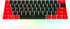 Fogruaden PBT Keycaps, Red and Black Keycaps 60 Percent, OEM Profile Custom Set for Cherry MX Switch Keyboard