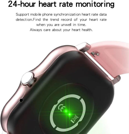 Smart Watch for Women Men - 1.83" Fitness Tracker, Answer/Make Calls, IP67 Waterproof, Heart Rate Monitor (Pink)