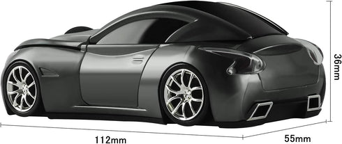 elec Space Cool Sport Car Shape Wireless Mouse - 2.4GHz Optical Cordless Mice with USB Receiver, 1600DPI