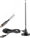 eifagur 75 Ohm 300 Ohm Magnetic Base FM Radio Telecopic Antenna with 10ft