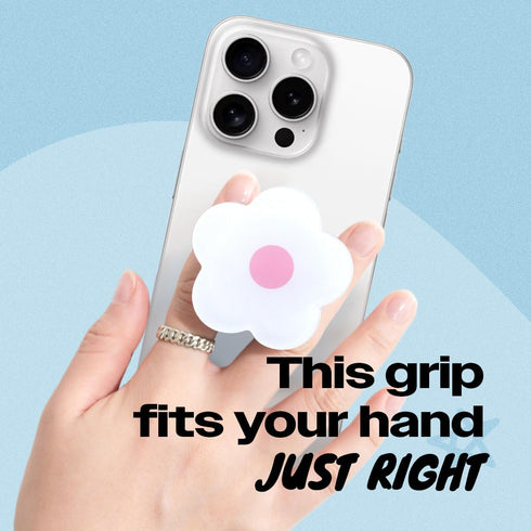 On The Grip OnTheGrip Cute Solid Color Daisy Flower Design Collapsible Mobile Phone Grip Stand Holder for Smartphone