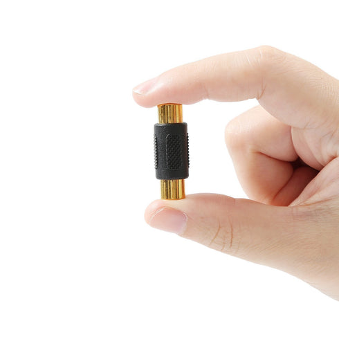ELECTOP 10 Pack RCA Female to Female Coupler, Gold Adapter for Audio Video
