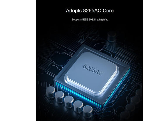 Wireless-AC8265 Dual Mode NIC Module for Jetson Nano Developer Kit, M.2 NGFF, Support 2.4GHz / 5GHz, 300Mbps / 867Mbps