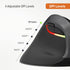 J-Tech Digital Left Handed Wireless Ergonomic Vertical Mouse, Black, for Small Hands, 4 DPI, USB Nano Transceiver, AA