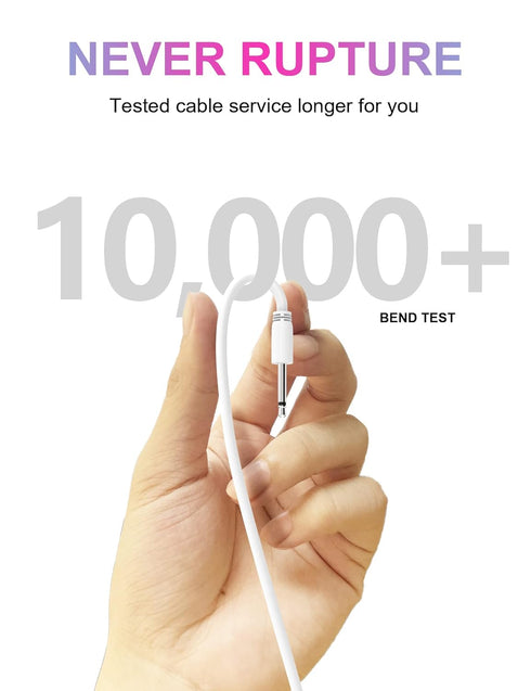 Bicmice USB Type C DC Charging Cable 2.5mm, 2.6Ft Replacement-2 Pack (White)
