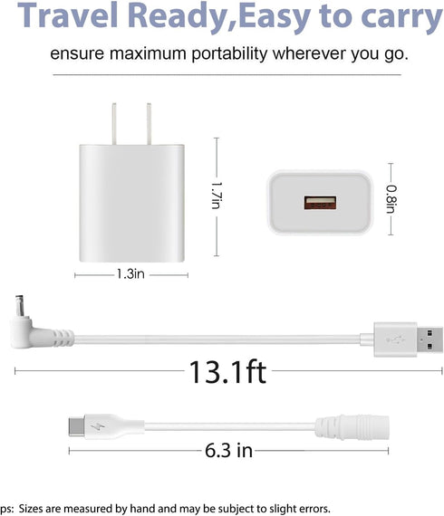 Power Adapter Charger Cord for Ring Stick Up Cam Battery/Plug-in 3rd Gen/2nd Gen & Ring Pan Tilt Stick Up Camera,