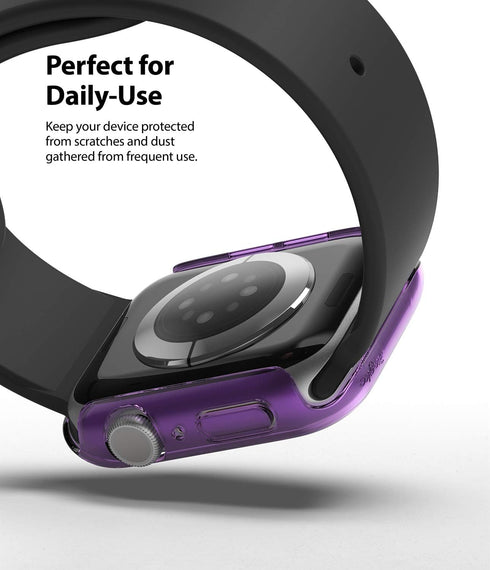 Ringke Slim Anti-Yellowing Material Case for Apple Watch Series 6, 5, 4, SE (2020), SE (2022) 40mm - Clear & Purple