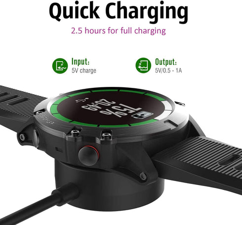 Garmin Watch Charger, Ankky 1m USB Charging Cable Stand - Compatible with Garmin Vivoactive 3 4 4S/Fenix 6/6S/6X