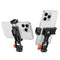 K&F Concept Metal Phone Tripod Mount, Universal Smartphone Stand with 2 Cold Shoe Mount, Adjustable Cellphone Holder