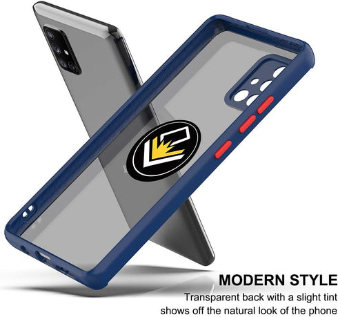 TJS Compatible with Samsung Galaxy A71 5G Case, Heavy Duty Drop Protector with Tempered Glass Screen Protector.