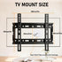 Alrhipvm 17-43 inch 66lb, VESA200x200mm Fixed TV Wall Mount Bracket, Low Profile for Most LED LCD OLED Flat Curved