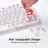 RisoPhy Keyboards,81-Key 80% Mechanical Gaming Keyboard, Tri-Mode Bluetooth/Wireless/Wired, RGB Backlit Fully