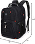 SHRRADOO 50L Backpack Backpack 17 Inch Extra Large Travel Laptop with combination lock, College High School Airline