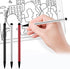 3Pcs Universal Touch Screen Pen Stylus - Black, Silver, and Red for Android, iPhone, iPad Accessories