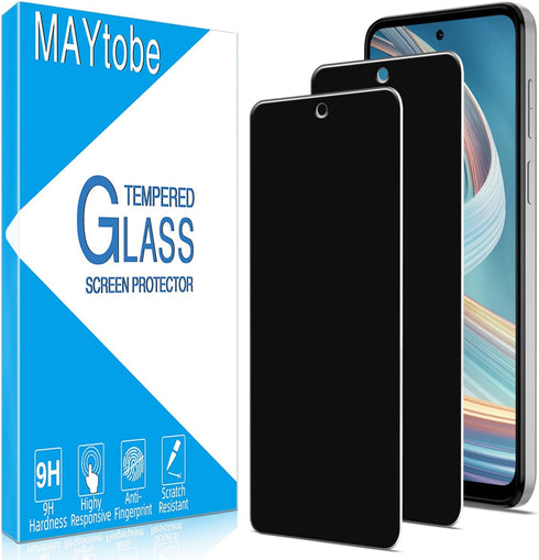 MAYtobe [2 Pack Privacy Screen Protector For Moto G 5G 2023 Tempered
