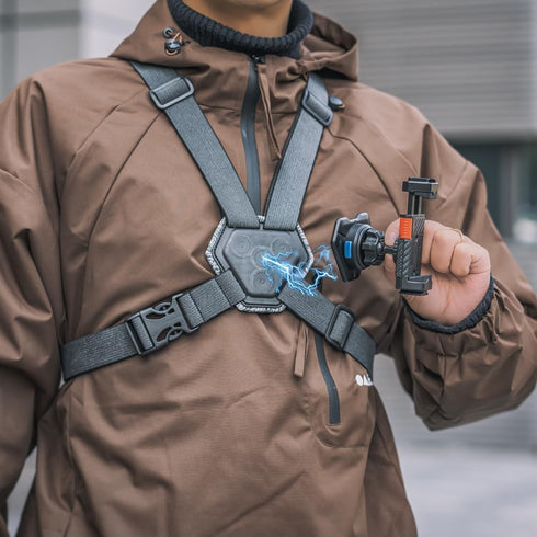 Mobile Phone Chest Strap Harness Mount, Adjustable Holder for VLOG/POV, Balance Stability and Comfort