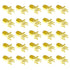 25PCS SMA Female PCB Panel Edge Mount Plug, 4 Pins Straight Connector RF Coaxial Adapter