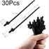 30Pcs Black Nylon Cable Zip Ties, 8-1/4'' Length Heavy Duty Zip Fastener Cable Clips for Household Electronic Auto
