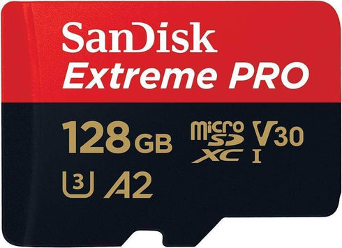 SanDisk Extreme Pro MicroSD Card 128GB Memory Card for DJI Air 2S Drone, Class 10 Video Speed V30 UHS-I