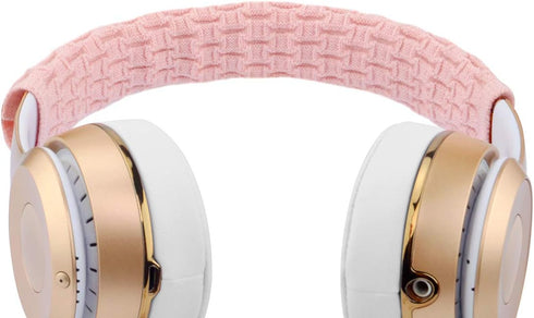 Geekria Knit Fabric Headband Cover for Beats, Bose, AKG, Sennheiser, Sony, Audio-Technica, Easy DIY Installation (Pink)
