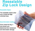 50Pcs Antistatic Resealable Bag - 15X20cm/5.9X7.9inch, Premium Anti Static Bag for SSD HDD and Electronics