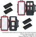 PROfezzion 48 Slots Universal Weatherproof Memory Card Carrying Case, Anti-Shock Storage Holder for SD Cards