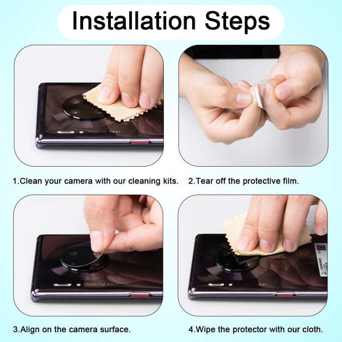 Orzero (3 Pack) Camera Lens Protector for Samsung Galaxy A52, A72 (4G & 5G), 9 Hardness HD Anti-Scratch
