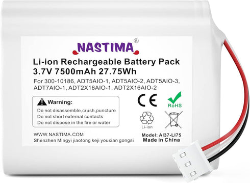 NASTIMA 3.6V/4.2V Li-ion Replacement Battery 300-10186 Compatible with ADT Command Smart Security Panel
