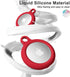oakxco for Airtag Keychain Silicone, Airtag Holder with Key Ring, Air Tag Cover Cute Accessories for Kids, Luggage, Car Dog Collar, Car, Compatible with Apple Airtag Case Waterproof Tracker, Red by oakxco