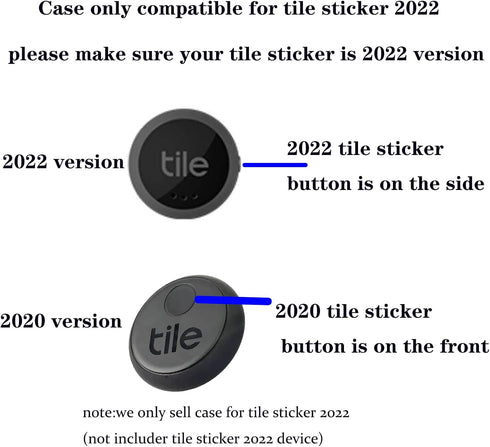 Tile Sticker Case (2022) 2-Pack, Glow in Dark Small Bluetooth Tracker Cover for Key Remote Finder, Glow Green+Blue