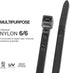 TR Industrial Multi-Purpose UV Resistant Black Cable Ties, 14 inches, 100 Pack