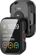 Protective Case Intended for SKG V7,SKG V7 Pro Screen Protector Hard PC Flim Face Cover Bumper for SKG V7 Case Smartwatch Accessories (Black&Black)