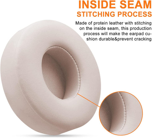 Replacement Ear Pads for Beats Solo 3, GVOEARS Earpad Cushions for Solo 2 3 Wired Wireless Headphones (Light Pink)
