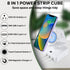 MRCSMAR 15W 180 45W Power Strips Tower Wireless Charging Station Rotatable Cube Design with Fast Charger USB Ports