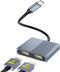 Aibilangose Dual HDMI Adapter for 2 Monitors, Double 4K@60Hz HDMI Splitter for dual