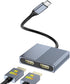 Aibilangose Dual HDMI Adapter for 2 Monitors, Double 4K@60Hz HDMI Splitter for dual