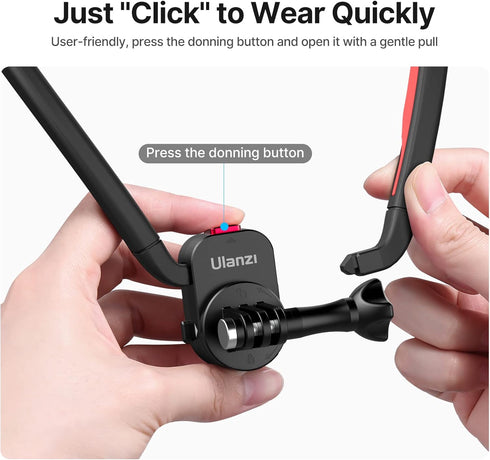 Magnetic Neck Holder Mount for GoPro - ULANZI Go Quick II POV Necklace Mount for GoPro Hero Series