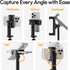 ULANZI MA54 1/4" Phone Tripod Mount Adapter with Dual Cold Shoes & QR Plate, Cell Phone Holder for Tripod with Screw
